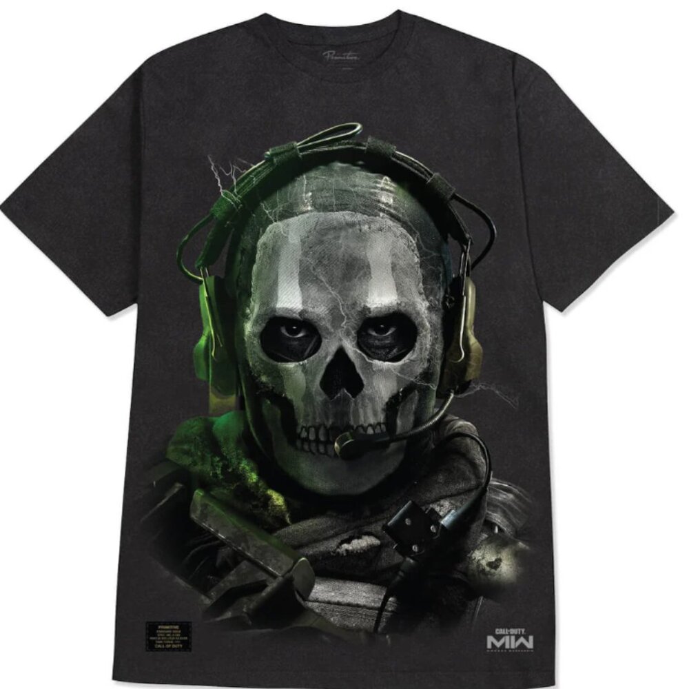 Primitive X Call of Duty Ghost Heavyweight T-Shirt Black Men's Size S NWT